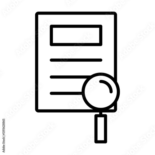 Investigation  Vector Line Icon Design