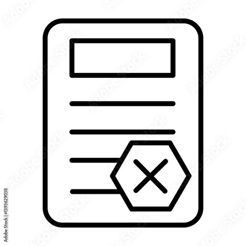 Rejection  Vector Line Icon Design