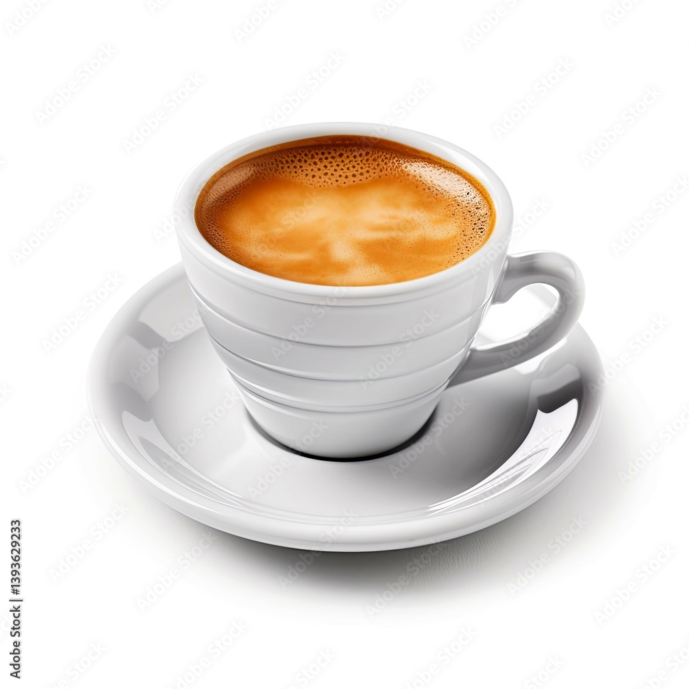Obraz premium Close-up of Espresso in a White Cup