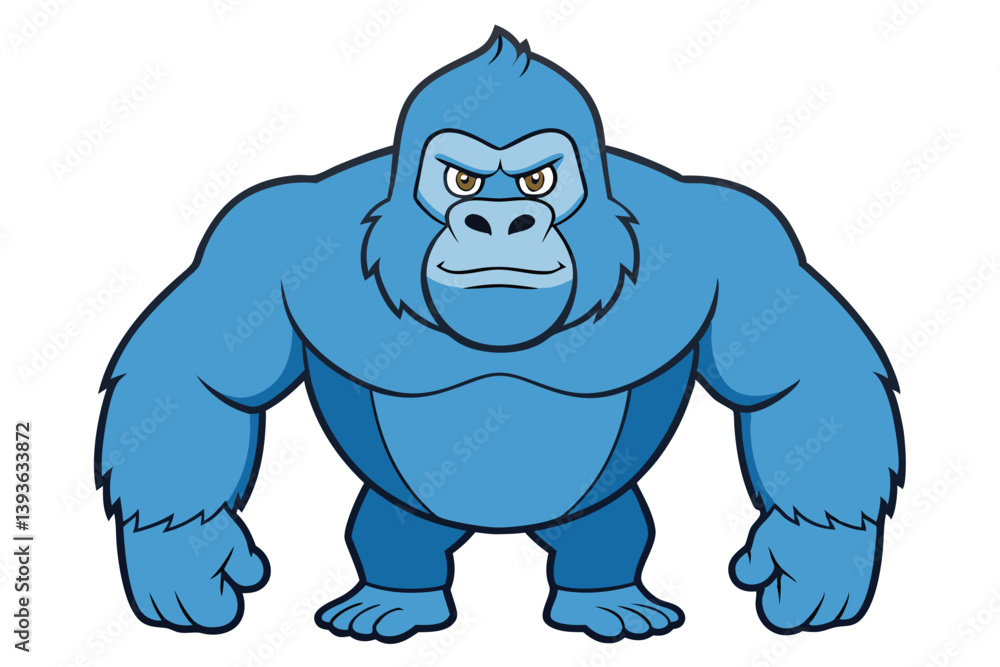 Fototapeta premium coloring pages for kids for brain development. Gorilla outline vector illustration and ready for print.