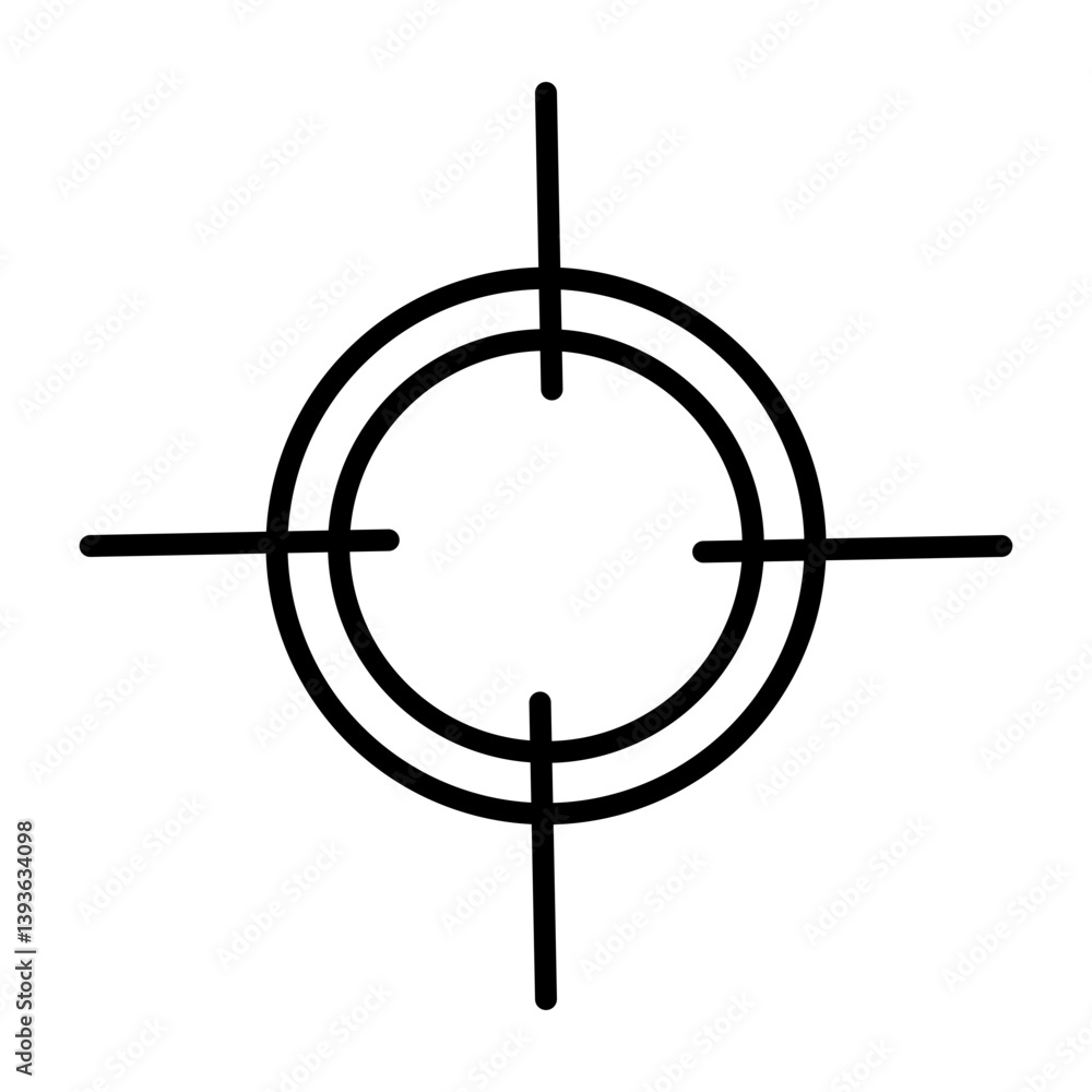 Focus Target Vector Line Icon Design Focus Target Vector Line Icon Design