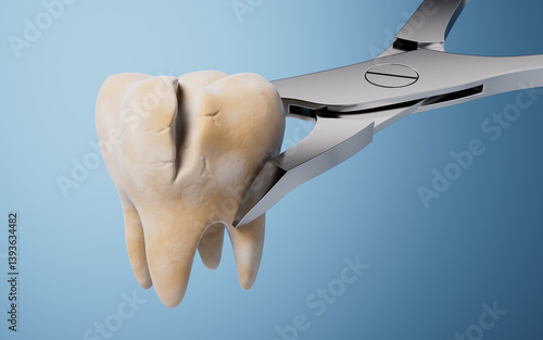 Obraz na plátně Oral hygiene and dental tooth health concept, 3d rendering.