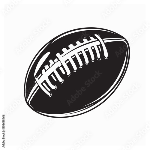 American Football Ball Logo Image. Ball of American football sport logo design vector.