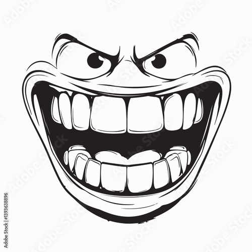 Prank Vector Image. Smile smiling laugh laughing joke Vector Images isolated on white background.