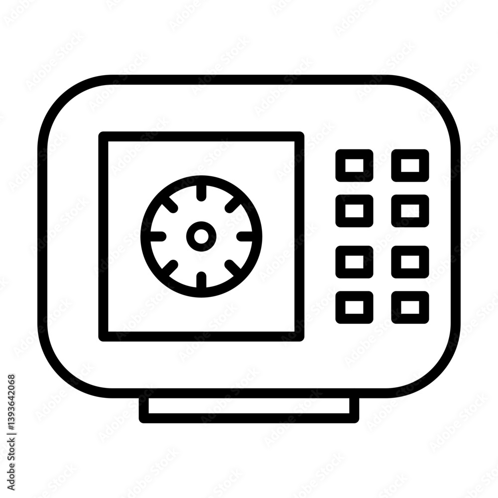Safety Box Vector Line Icon Design Safety Box Vector Line Icon Design
