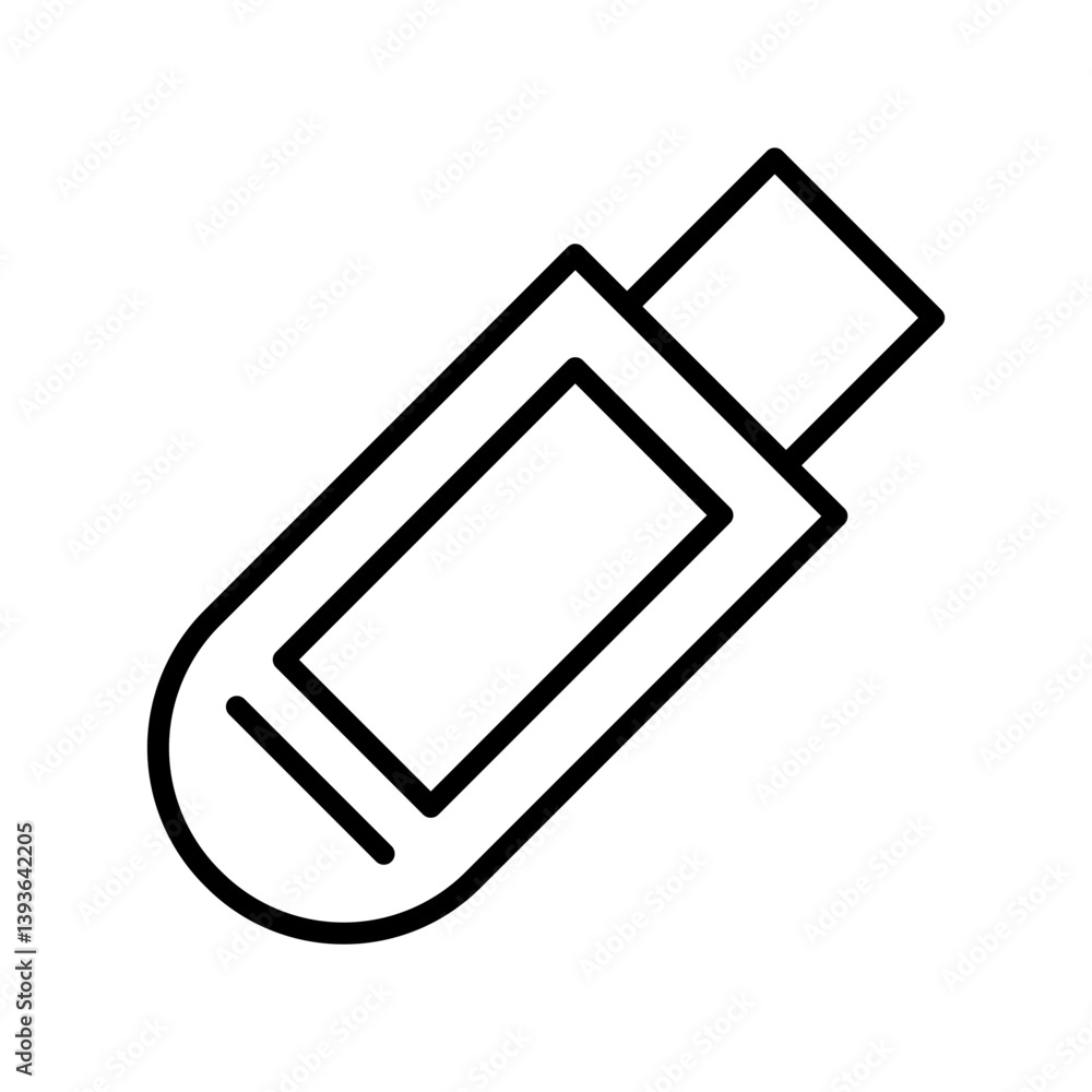 Usb Vector Line Icon Design Usb Vector Line Icon Design