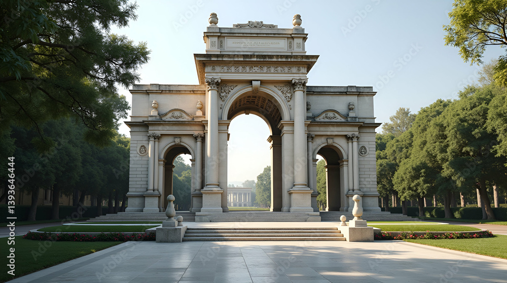 Fototapeta premium Explore solemn historic war memorials in our photo stock, showcasing architectural elegance and cultural heritage through refined visual narratives.