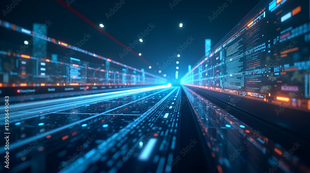 Innovative Digital Payment Corridors: Secure Transaction Infrastructures & Modern Banking Solutions in Global Markets - Photo Stock Concept with Left-Side Empty Space Innovative Digital Payment Corridors: Secure Transaction Infrastructures & Modern Banking Solutions in Global Markets - Photo Stock Concept with Left-Side Empty Space