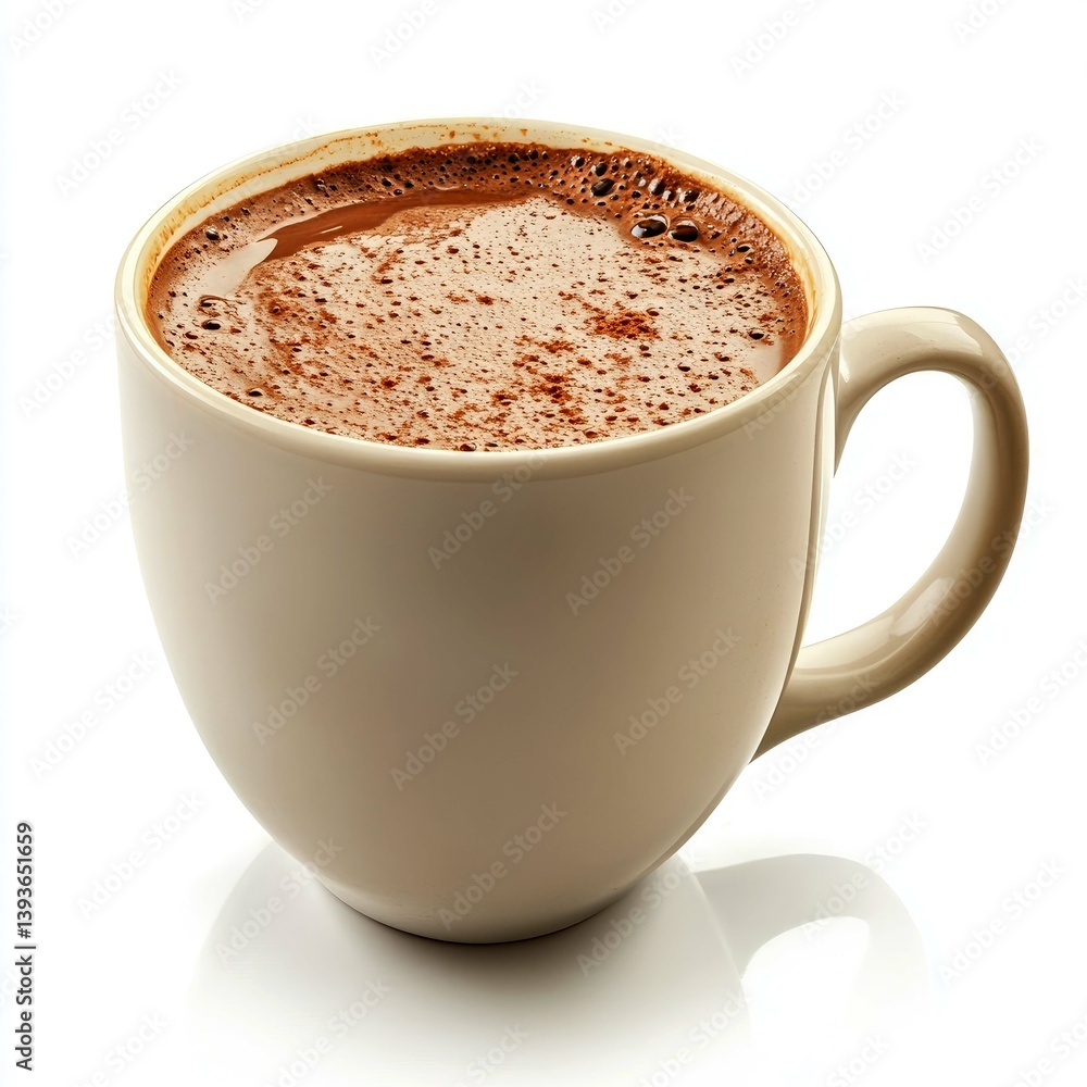 Creamy Hot Chocolate in Beige Mug Creamy Hot Chocolate in Beige Mug