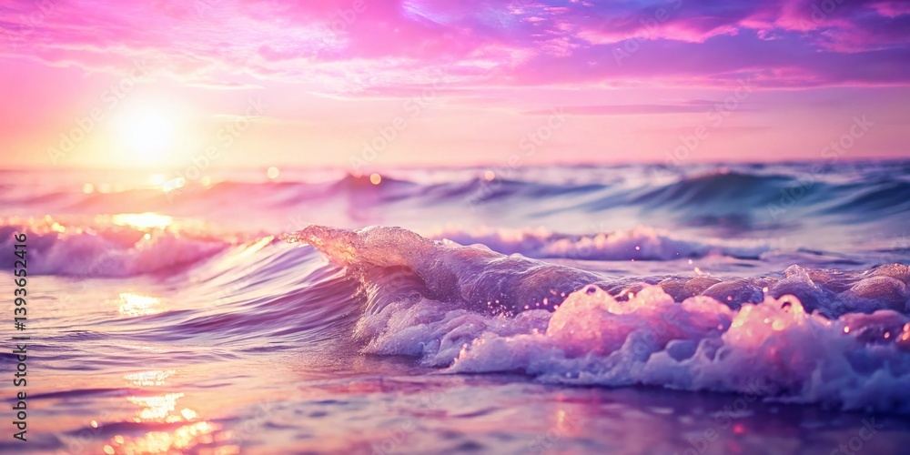 Fototapeta premium A Delicate Dream Serene Pastel Pink and Lavender Waves Create a Dreamy Vintage Background for Relaxation and