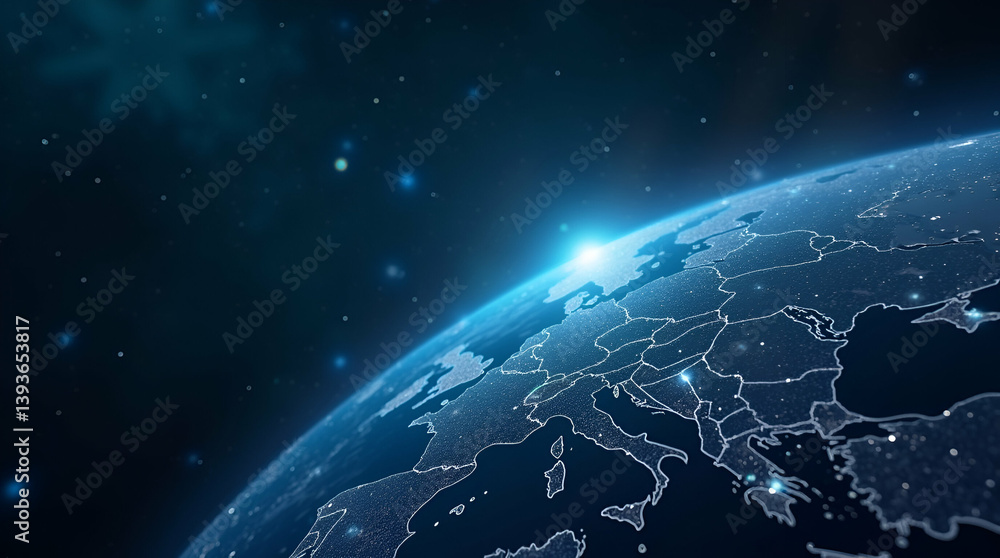 Fototapeta premium Dynamic Technological Breakthroughs: Refined Space Innovation Imagery for Elite Stock Collections - Pioneering Design Frameworks & Futuristic Engineering Aesthetics in Photo Stock