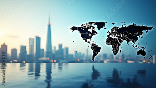 Wallpaper Mural Visualizing Economic Growth: International Trade Disputes and Their Impact on Market Expansion, Investment Inflows, and Industry Adaptations in Global Photo Stock Collections Torontodigital.ca