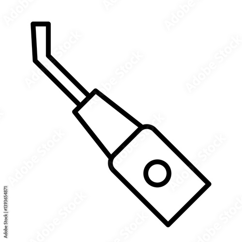 Dental Irrigator Vector Line Icon Design