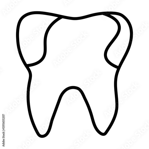 Cavity Vector Line Icon Design