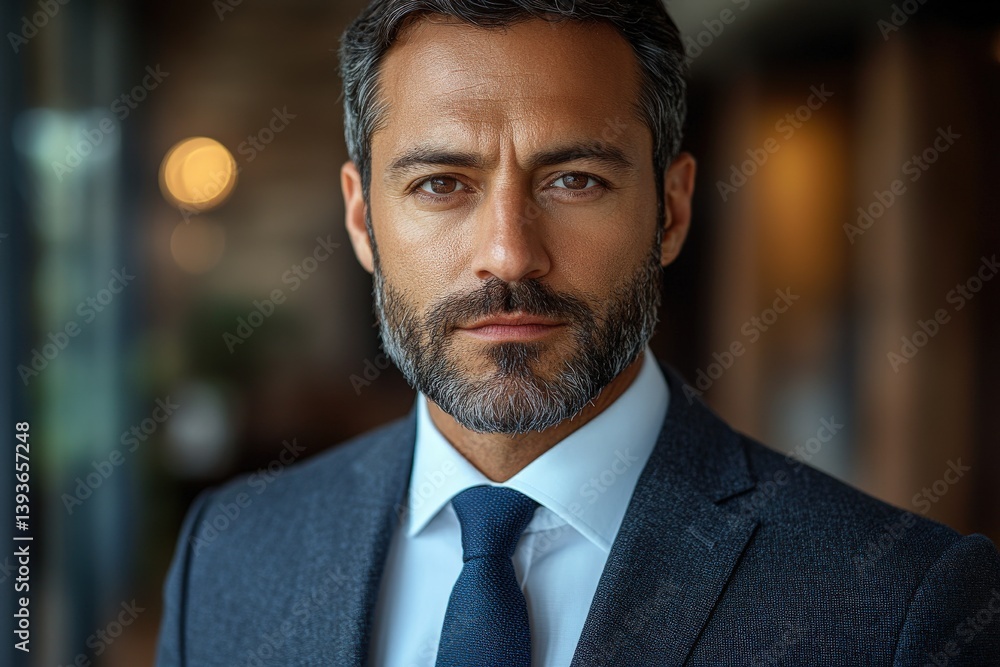 Close-up portrait of a serious, middle-aged man in a suit (3) Close-up portrait of a serious, middle-aged man in a suit (3)
