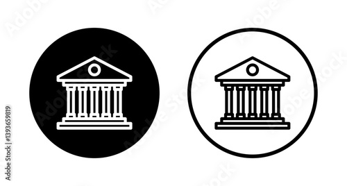 Bank icon logo design. Bank sign and symbol, museum, university
