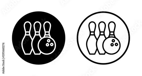 Bowling icon logo design. bowling ball and pin sign and symbol.