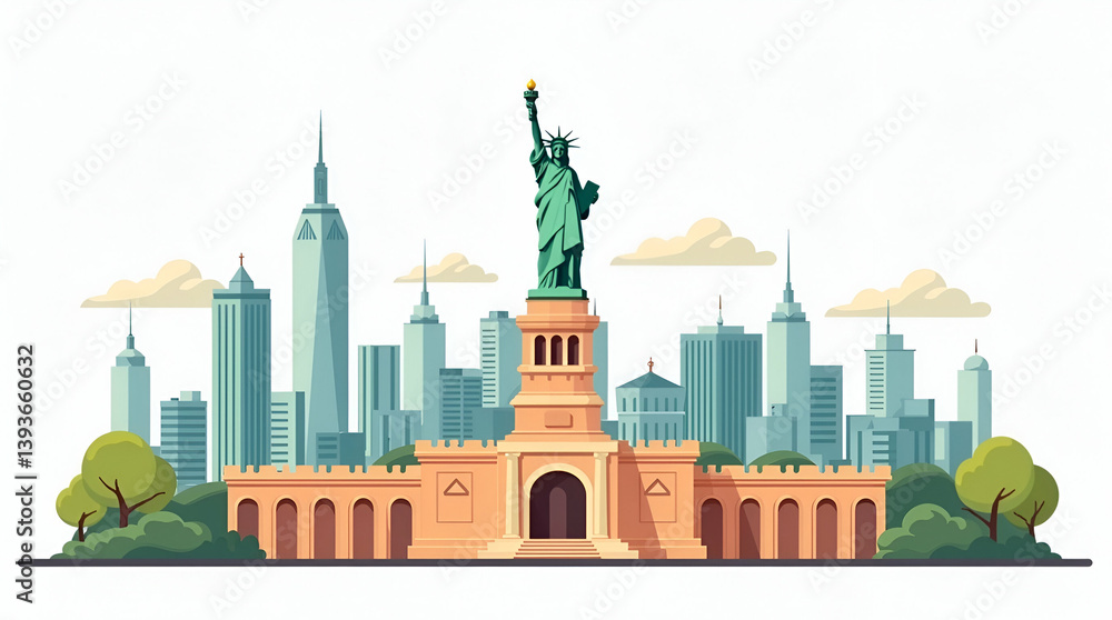 Explore Iconic U.S. Landmarks: A Cute Vector Showcase of Historic Architecture, Cultural Heritage, and Timeless Monuments in Simple Flat Design Explore Iconic U.S. Landmarks: A Cute Vector Showcase of Historic Architecture, Cultural Heritage, and Timeless Monuments in Simple Flat Design