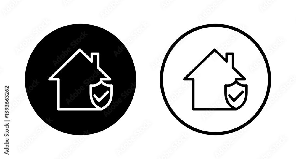 home insurance icon logo design. home protection sign and symbol home insurance icon logo design. home protection sign and symbol