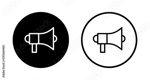 Megaphone icon logo design. Loudspeaker sign and symbol