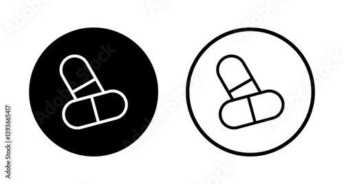 Pills icon logo design. capsule icon. Drug sign and symbol