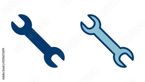 wrench icon vector isolated on white background. Wrench vector icon. Spanner symbol