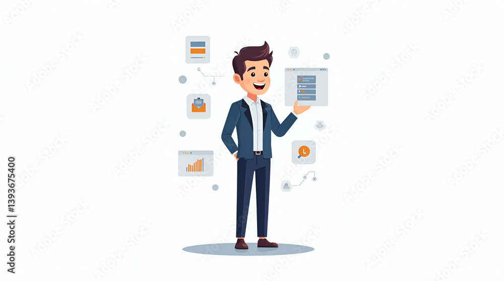 Explore a flat refined visual concept showcasing human-AI collaboration through cute vector illustrations, enhancing innovative business synergy. Explore a flat refined visual concept showcasing human-AI collaboration through cute vector illustrations, enhancing innovative business synergy.