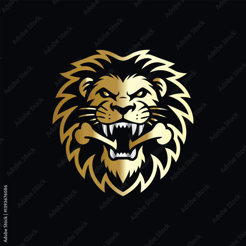 hunting hunter with gun and forest vector logo design template on black background. Lion and deer logo design vector template on black background. Vector illustration. hunting hunter with gun and forest vector logo design template on black background. Lion and deer logo design vector template on black background. Vector illustration.