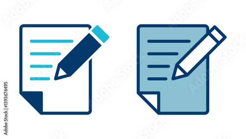 Note icon vector isolated on white background. Taking note icon vector. Edit line icon. Document write. Content writing