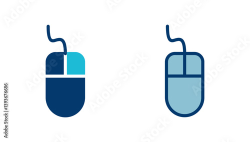 Computer Mouse Icon vector isolated on white background. Computer mouse vector icon