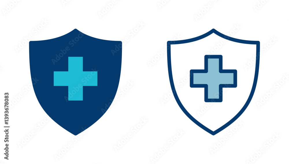 Fototapeta premium Health insurance icon vector isolated on white background. Insurance health document icon