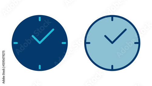 Clock icon vector isolated on white background. Time icon vector. Clock vector icon