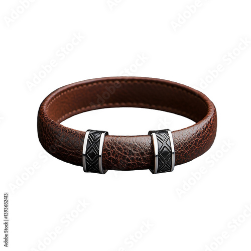 Obraz na płótnie Leather bracelet with decorative metal details w salonie