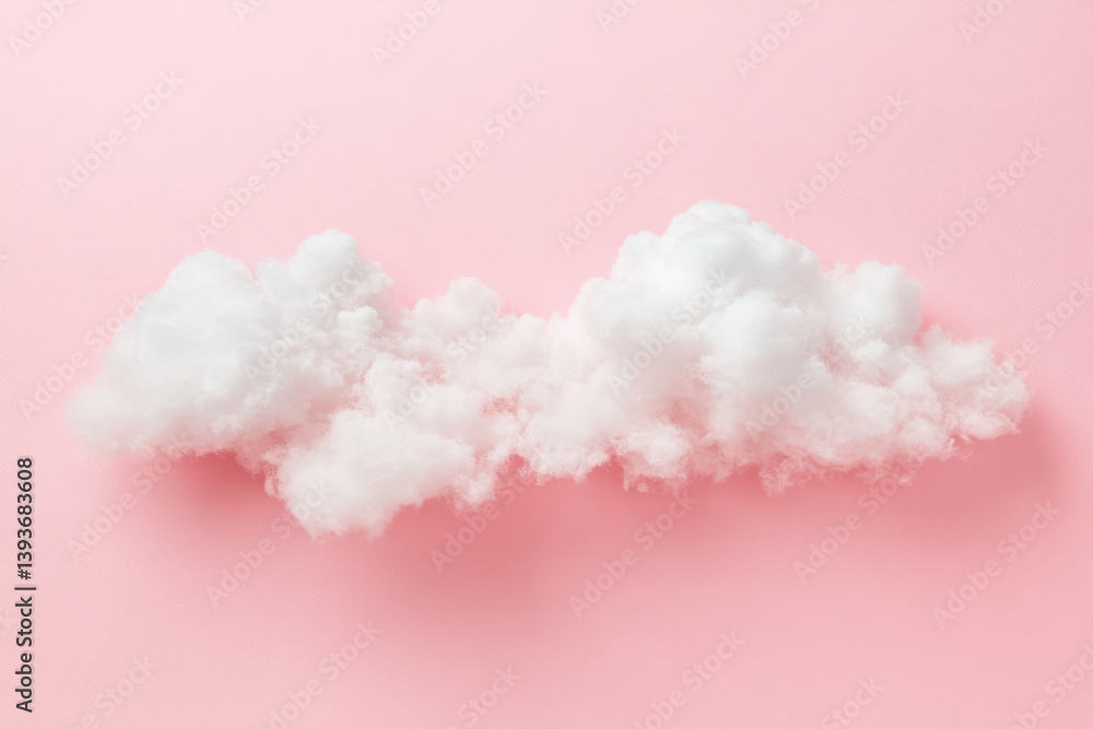 Fototapeta premium Delicate Pink Cloudscape: Soft, Whimsical Art