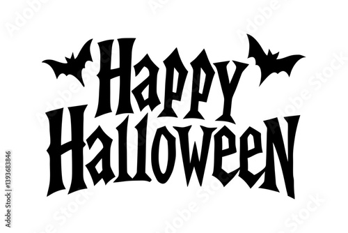 Happy Halloween Lettering Vector Design