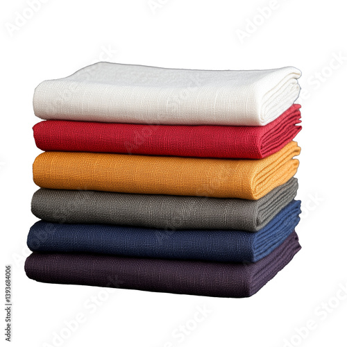 Obraz na płótnie Pile of folded towels in various colors w salonie