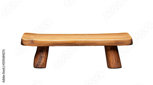 Obraz na płótnie Wooden bench with simple design on display w salonie