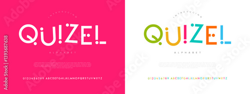 Fun Playful Colorful Display Font Vector for Kids Education and Creative Projects