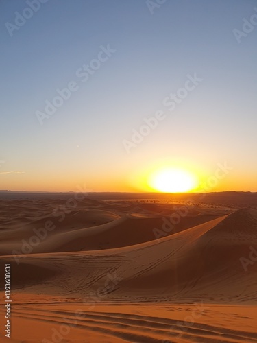 sunset in the desert