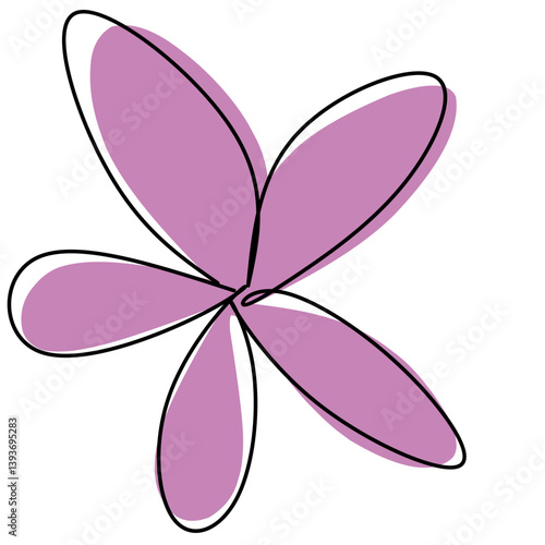 pink flower on a white background