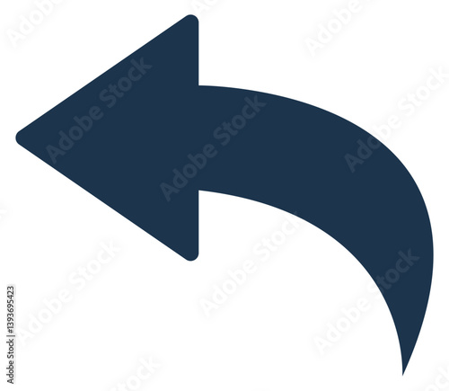 Reply flat icon isolated on white background.