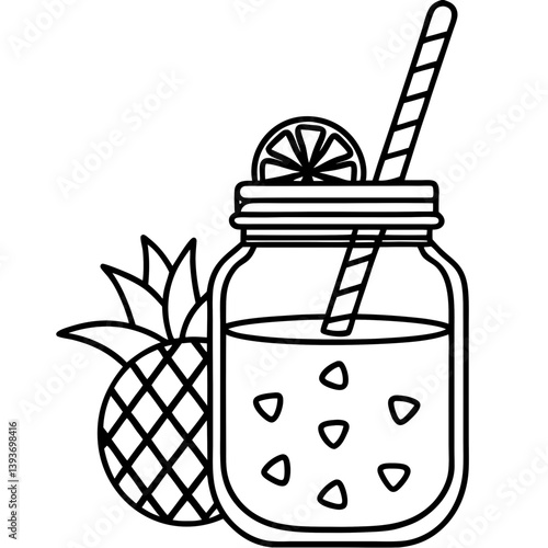 vector illustration of a jar of jam