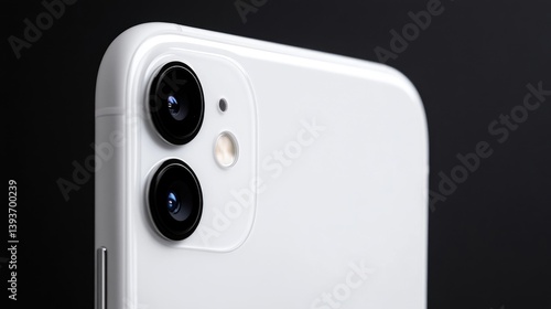 White smartphone rear camera module