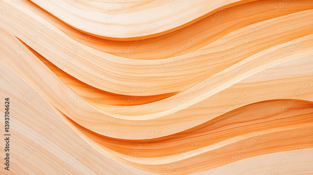 Abstract flowing wood waves. Light and shadow create depth and dimension Abstract flowing wood waves. Light and shadow create depth and dimension