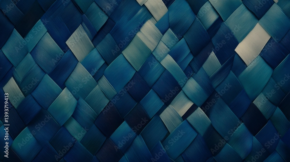 Blue woven texture intricate criss-cross pattern of interwoven blue shades creating depth and visual appeal, abstract design Blue woven texture intricate criss-cross pattern of interwoven blue shades creating depth and visual appeal, abstract design