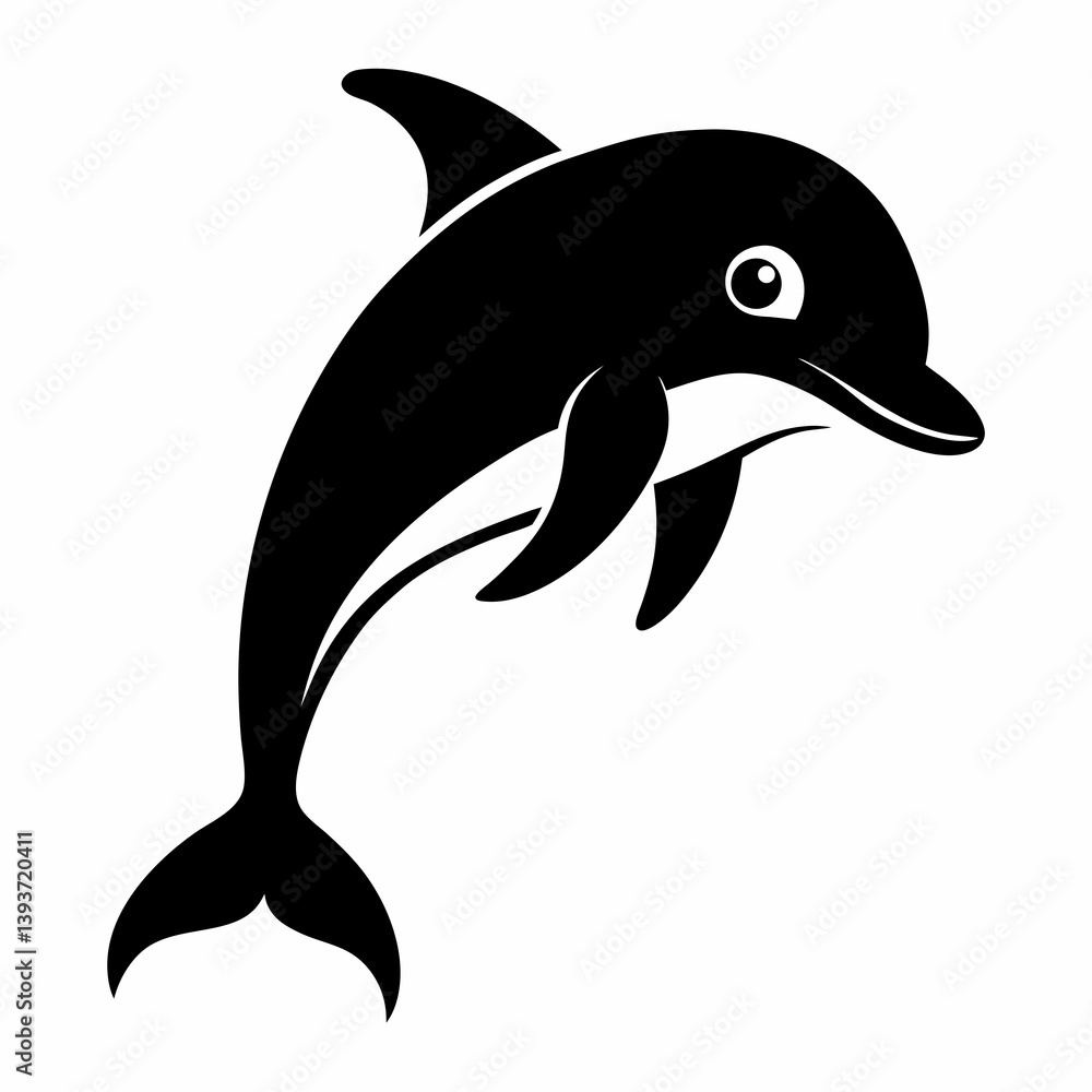 Fototapeta premium dolphin isolated on white background