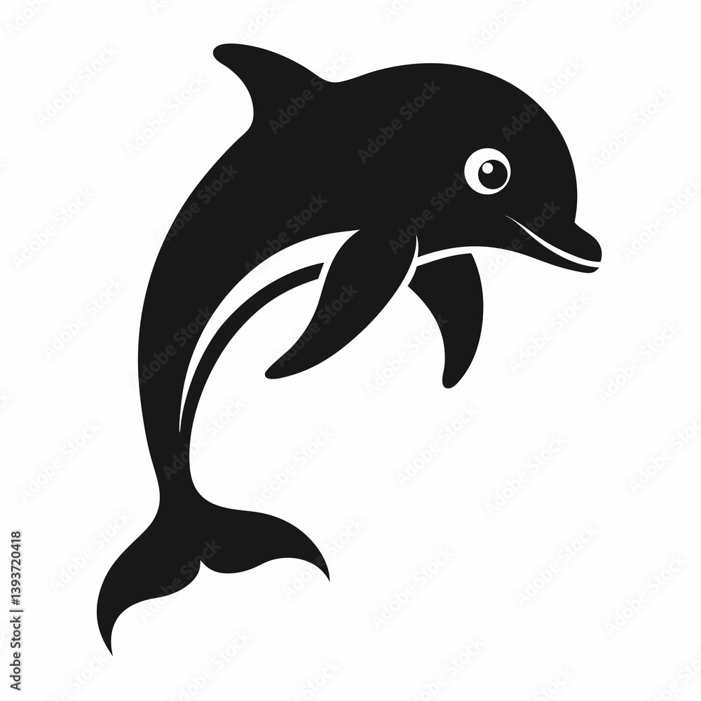 Fototapeta premium dolphin isolated on white background