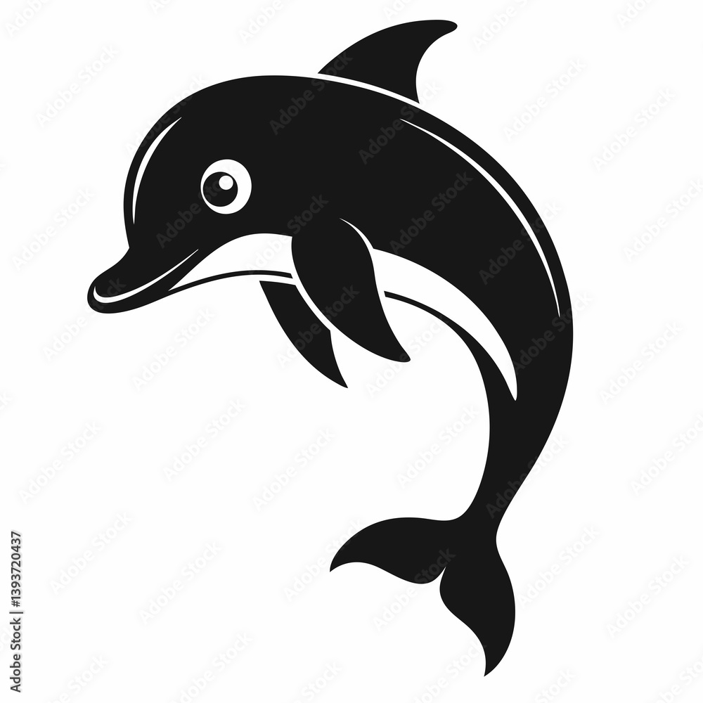 Fototapeta premium dolphin isolated on white background