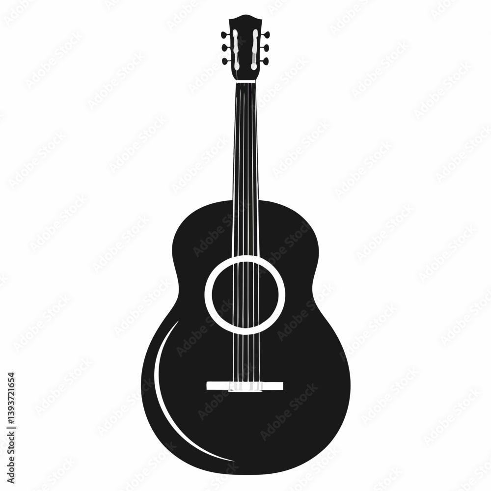 Obraz premium acoustic guitar vector illustration