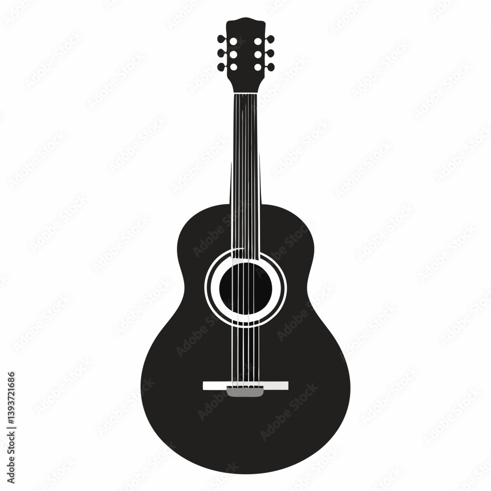 Obraz premium acoustic guitar vector illustration
